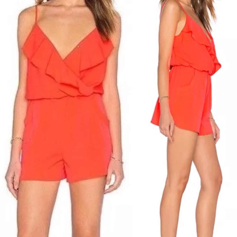 1. State Romper Size Large Coral NWT